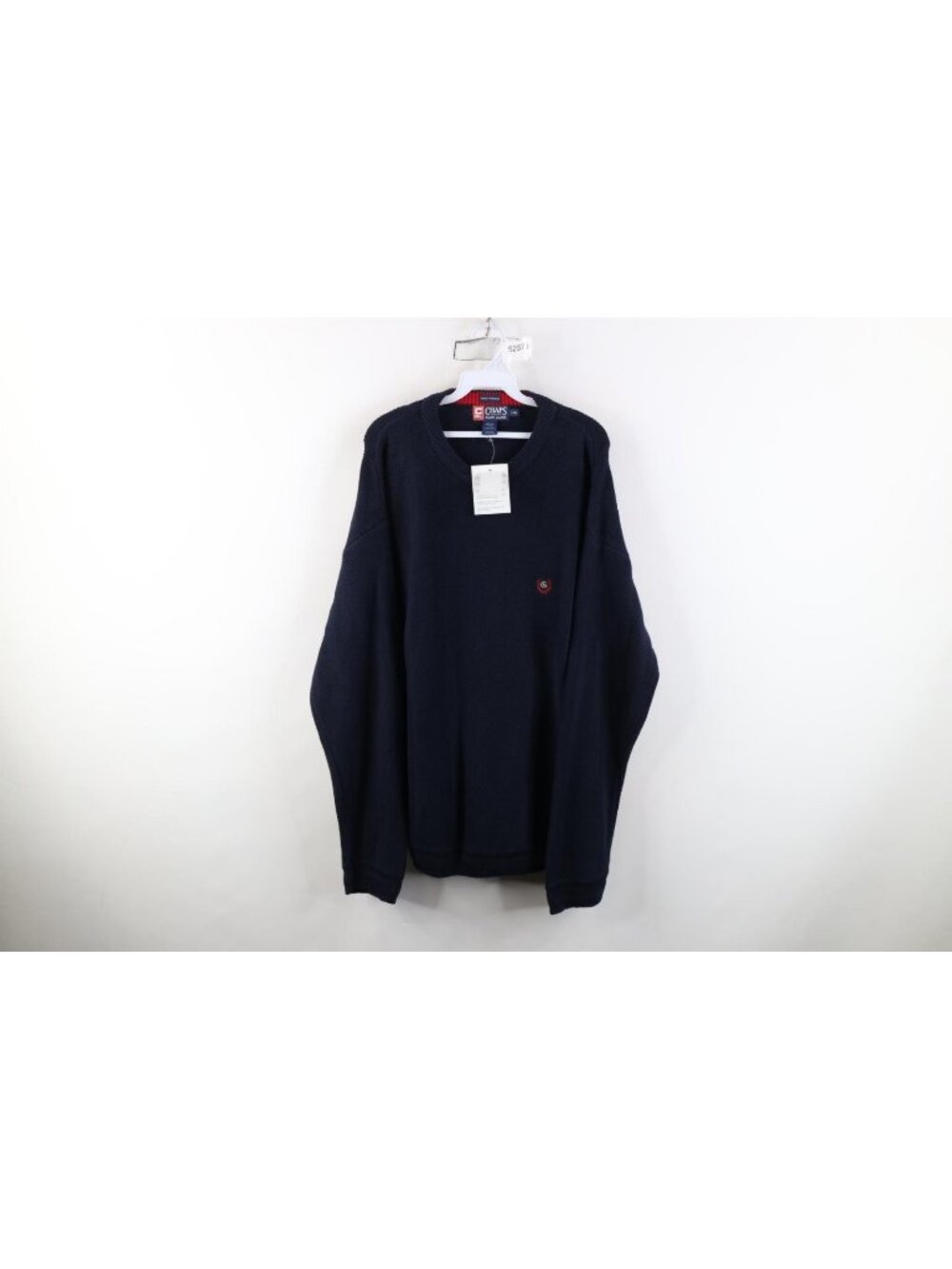 Deadstock Vtg 90s Chaps Ralph Lauren Mens Large Cotton Herringbone Knit Sweater
